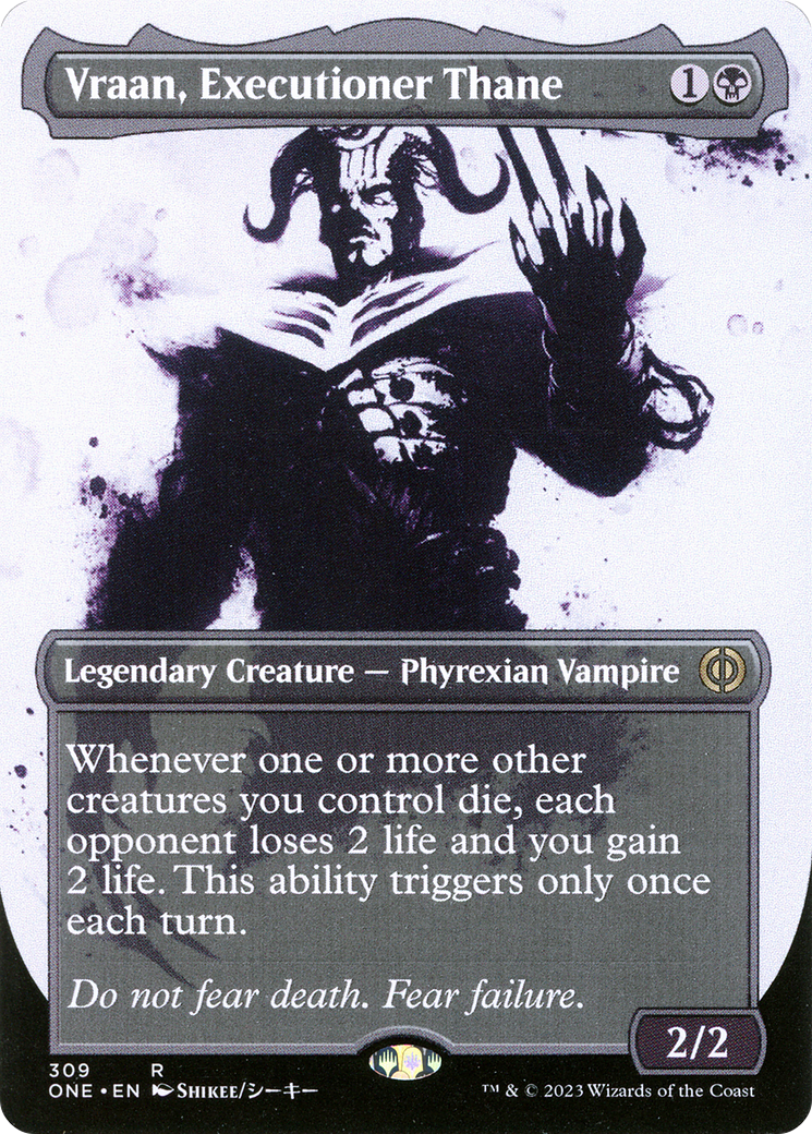 Vraan, Executioner Thane (ONE-309) - Phyrexia: All Will Be One: (Showcase) (Borderless) Foil