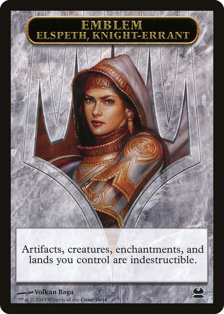 Elspeth, Knight-Errant Emblem (MMA-016) - Modern Masters Tokens