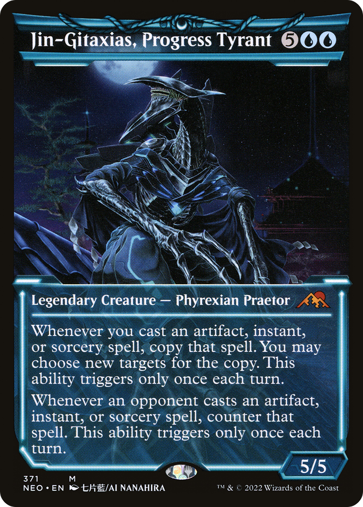 Jin-Gitaxias, Progress Tyrant (NEO-371) - Kamigawa: Neon Dynasty: (Showcase)
