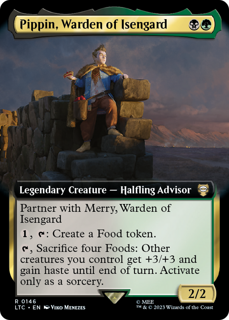 Pippin, Warden of Isengard (LTC-146) - Tales of Middle-earth Commander: (Extended Art) Foil