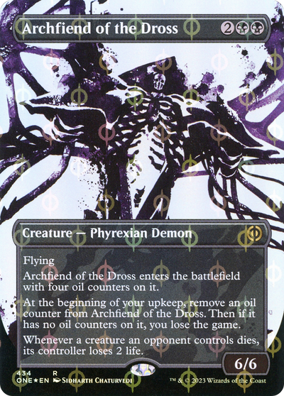 Archfiend of the Dross (ONE-434) - Phyrexia: All Will Be One: (Showcase) (Borderless) Foil