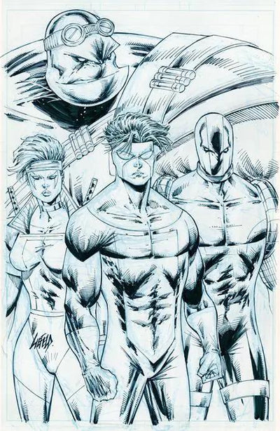 Youngblood #5 F Rob Liefeld Invincible Team-Up B&W (04/22/2026) Image