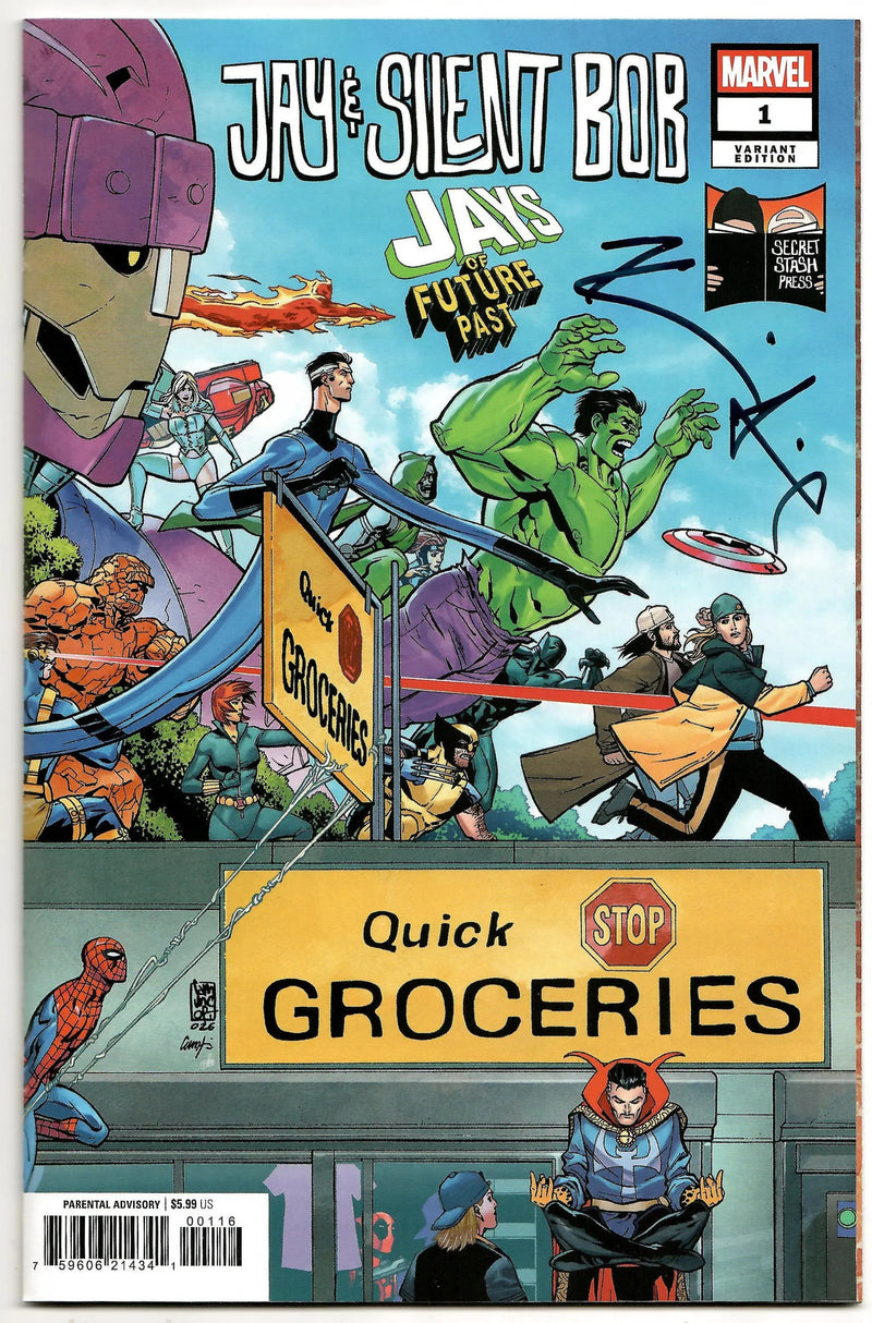 Jay & Silent Bob Jays Of Future Past #1 E 1:25 Giuseppe Camuncoli Variant SIGNED Kevin Smith (06/10/2026) Marvel
