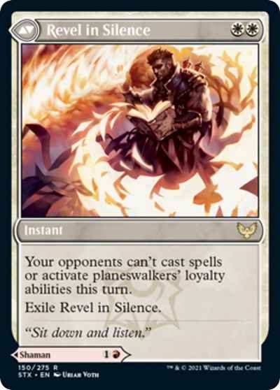 Flamescroll Celebrant // Revel in Silence (PRE-150S) - Strixhaven: School of Mages Promos Foil