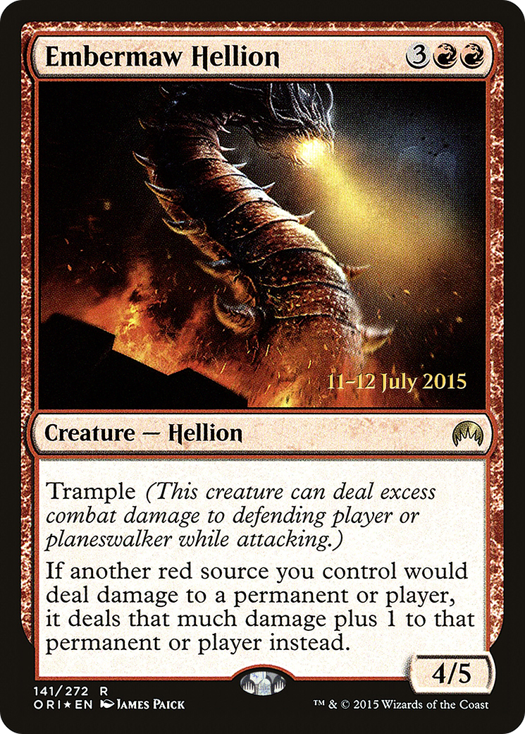 Embermaw Hellion (PRE-141S) - Magic Origins Promos Foil