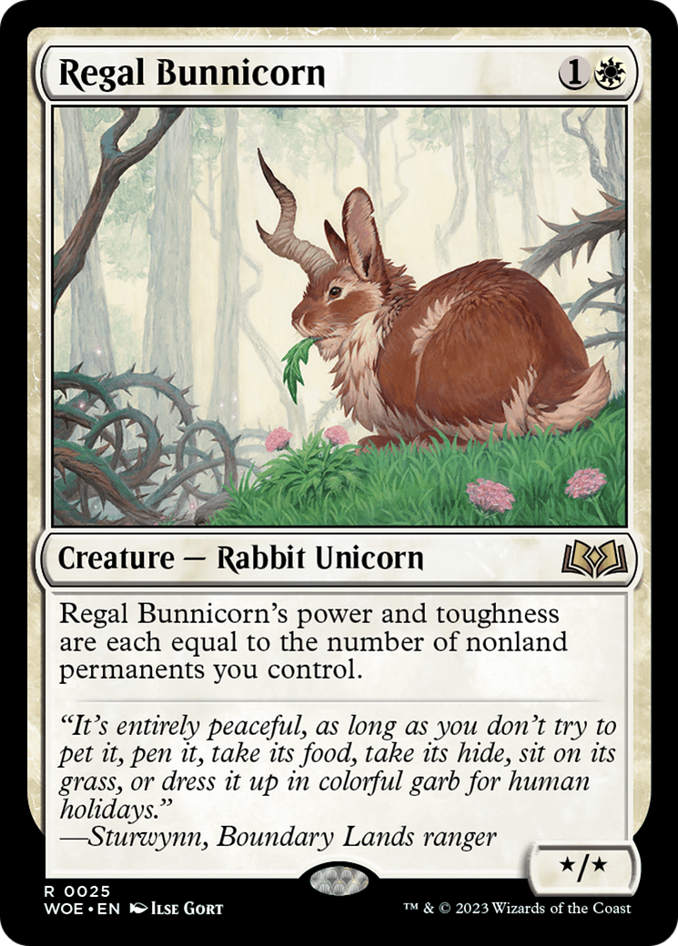 Regal Bunnicorn (WOE-025) - Wilds of Eldraine Foil