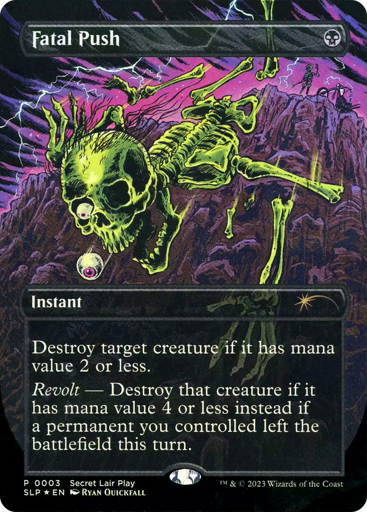 Fatal Push (SLP-003) - Secret Lair Showdown (Borderless) Foil