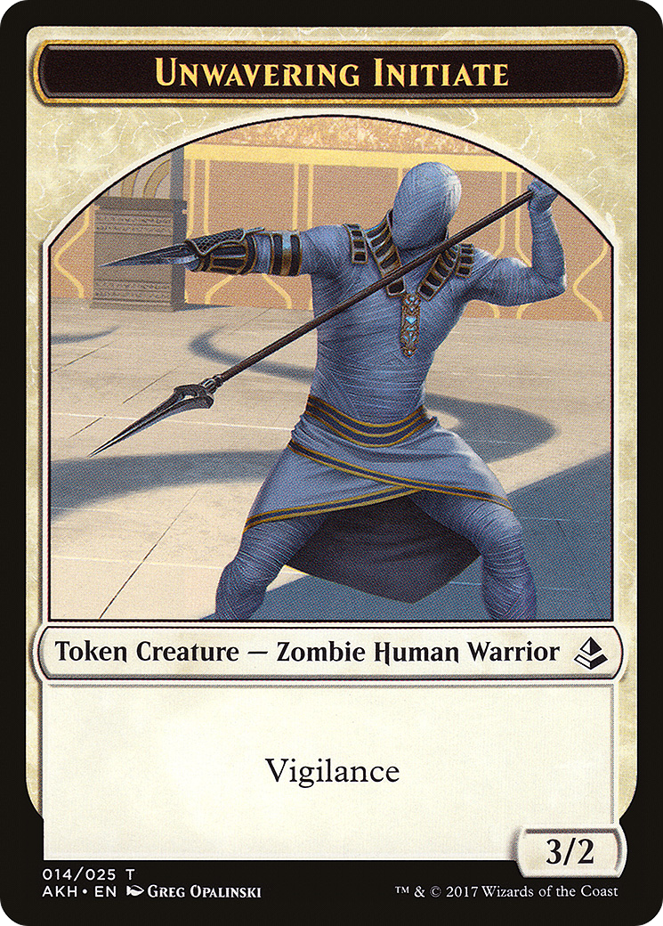 Unwavering Initiate (AKH-014) - Amonkhet Tokens