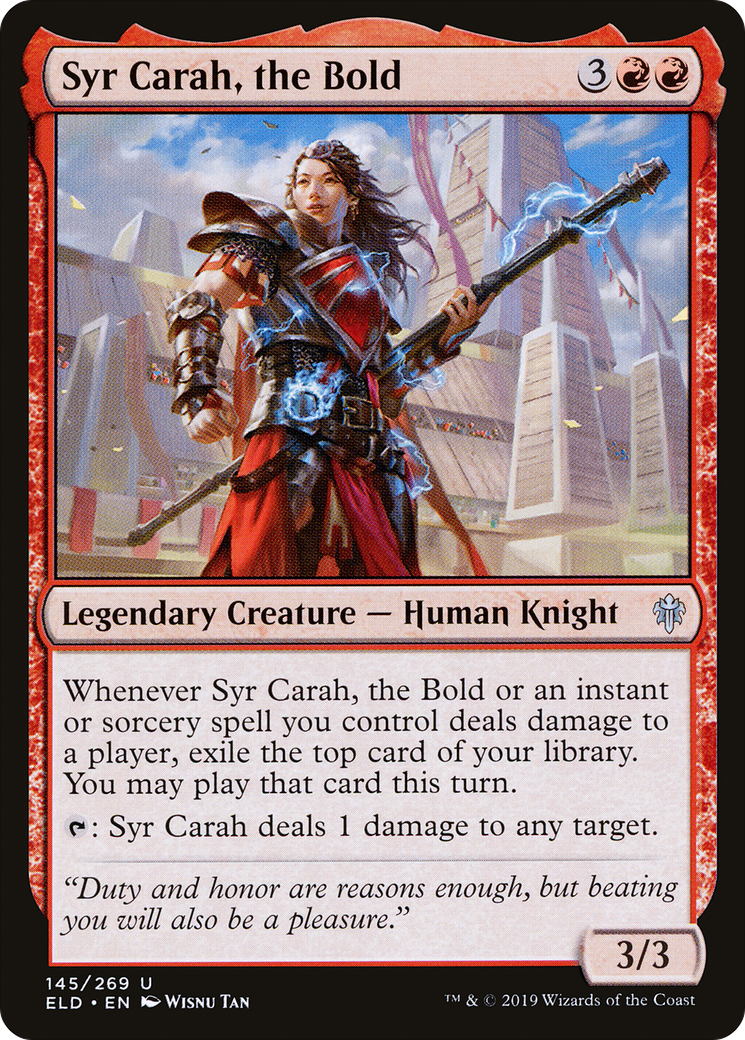 Syr Carah, the Bold (ELD-145) - Throne of Eldraine