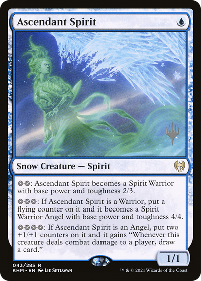 Ascendant Spirit (PPKHM-043) - Kaldheim Promos: (snow)