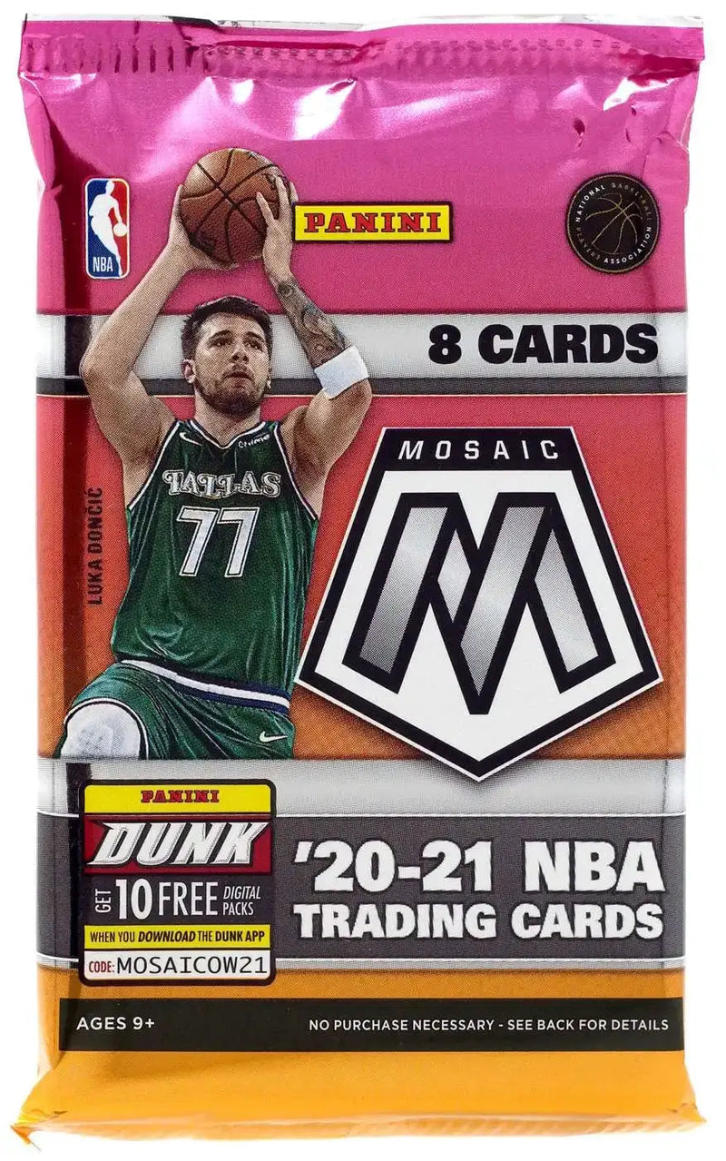 NBA Panini 2020-21 Prizm Mosaic Basketball Trading Card Pack