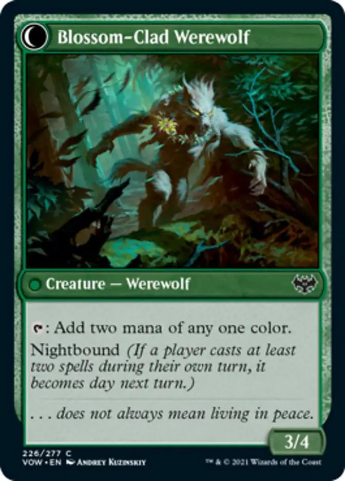 Weaver of Blossoms // Blossom-Clad Werewolf (VOW-226) - Innistrad: Crimson Vow: (Double Faced Transform)