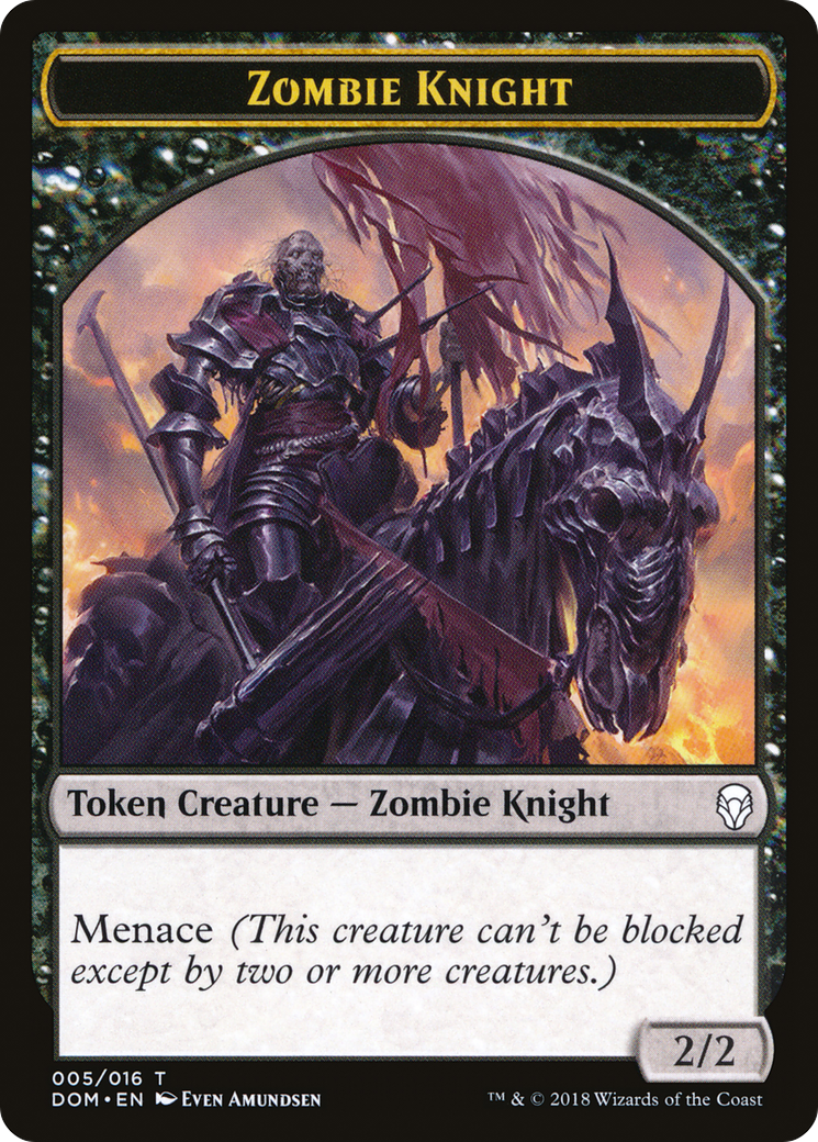 Zombie Knight (DOM-005) - Dominaria Tokens