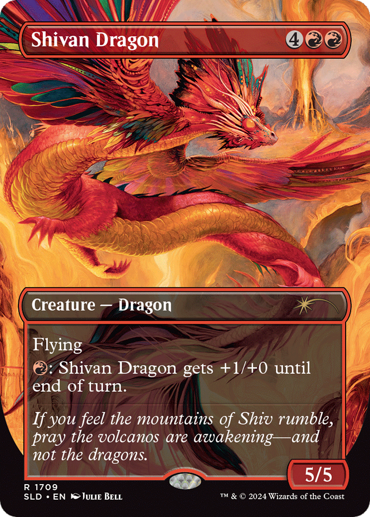 Shivan Dragon (SLD-1709) - Secret Lair Drop (Borderless) Foil