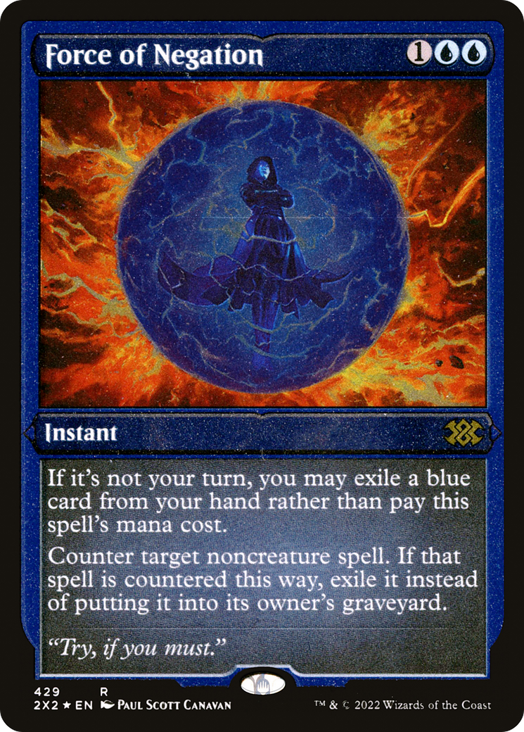 Force of Negation (2X2-429) - Double Masters 2022 Foil