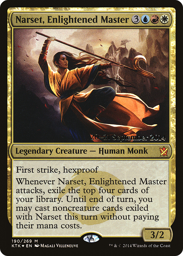 Narset, Enlightened Master (PRE-190S) - Khans of Tarkir Promos Foil