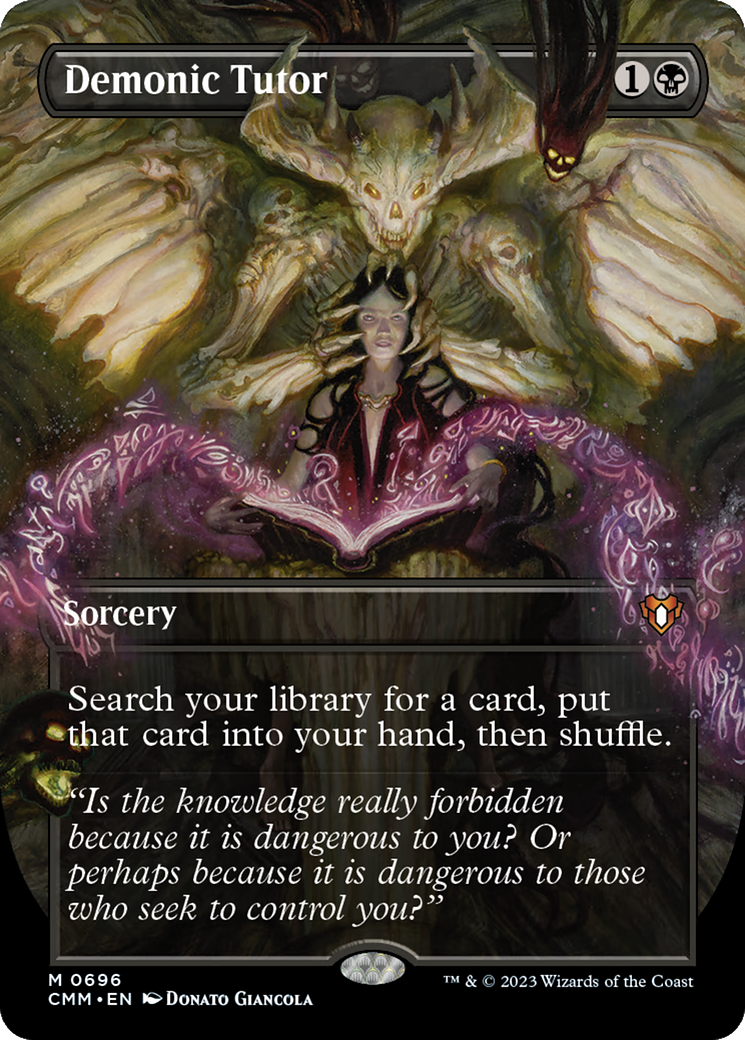 Demonic Tutor (CMM-696) - Commander Masters (Borderless) Foil