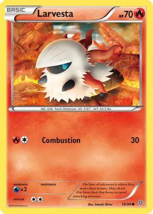 Larvesta 016/98 - XY  Ancient Origins Reverse Holofoil