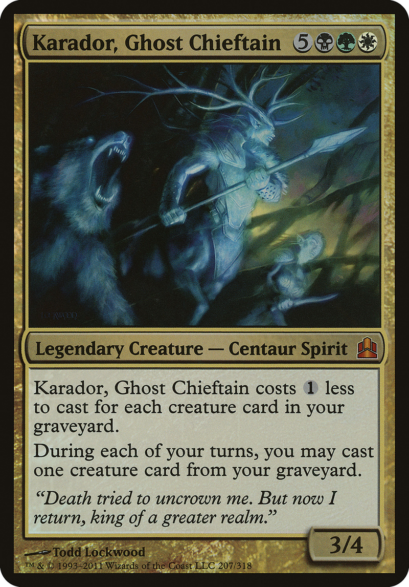 Karador, Ghost Chieftain (OVER-207) - Commander 2011 Oversized Foil