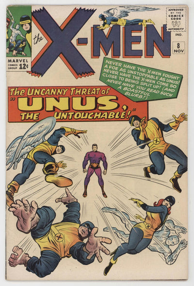 Uncanny X-Men 8 Marvel 1964 FN 1st Unus Jack Kirby Stan Lee