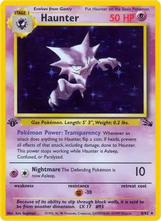 Haunter 006/62 - Fossil 1st Edition Holofoil
