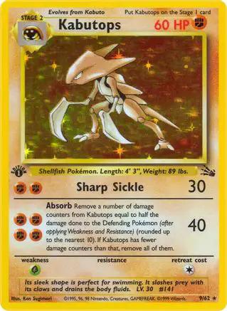 Kabutops 009/62 - Fossil 1st Edition Holofoil