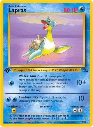 Lapras 025/62 - Fossil 1st Edition