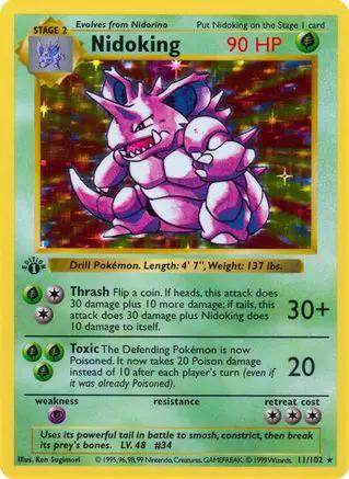 Nidoking 011/102 - Base Set Shadowless