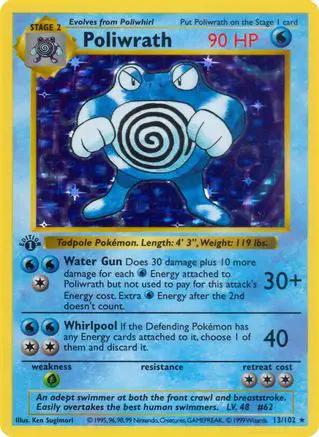 Poliwrath 013/102 - Base Set Shadowless