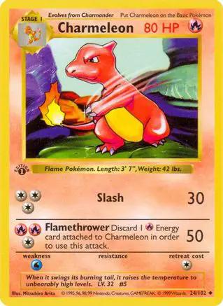 Charmeleon 024/102 - Base Set Shadowless Unlimited