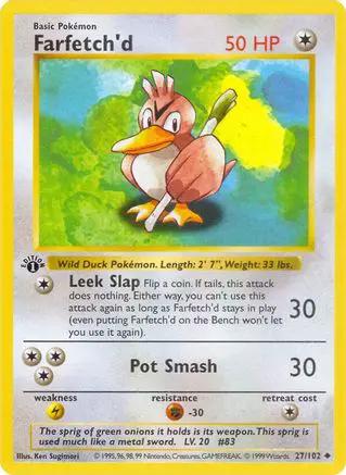 Farfetch'd 027/102 - Base Set Shadowless Unlimited