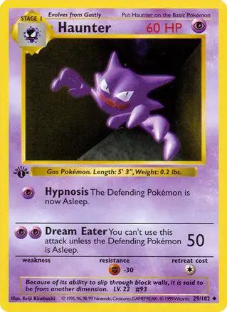 Haunter 029/102 - Base Set Shadowless 1st Edition