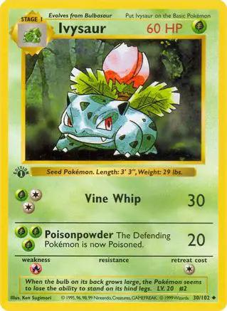 Ivysaur 030/102 - Base Set Shadowless Unlimited