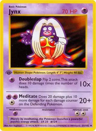 Jynx 031/102 - Base Set Shadowless Unlimited