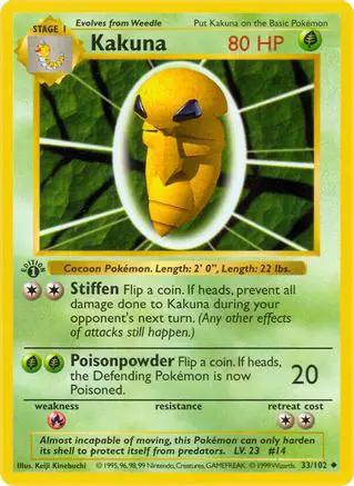 Kakuna 033/102 - Base Set Shadowless 1st Edition