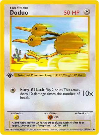 Doduo 048/102 - Base Set Shadowless 1st Edition
