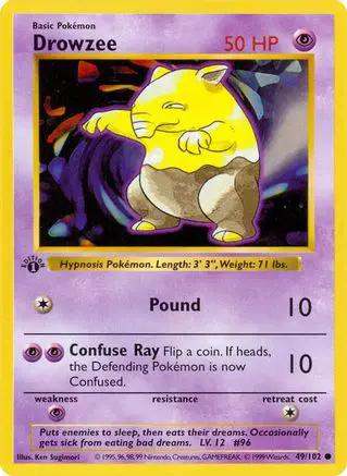 Drowzee 049/102 - Base Set Shadowless Unlimited