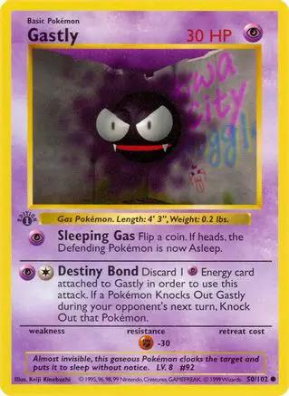 Gastly 050/102 - Base Set Shadowless 1st Edition