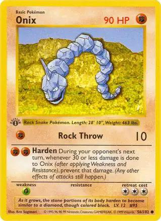 Onix 056/102 - Base Set Shadowless Unlimited