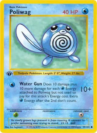 Poliwag 059/102 - Base Set Shadowless 1st Edition