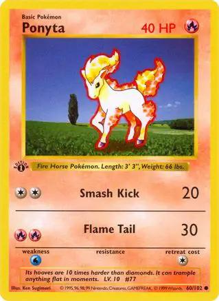 Ponyta 060/102 - Base Set Shadowless 1st Edition