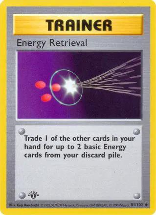 Energy Retrieval 081/102 - Base Set Shadowless 1st Edition