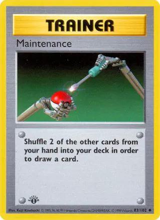 Maintenance 083/102 - Base Set Shadowless 1st Edition