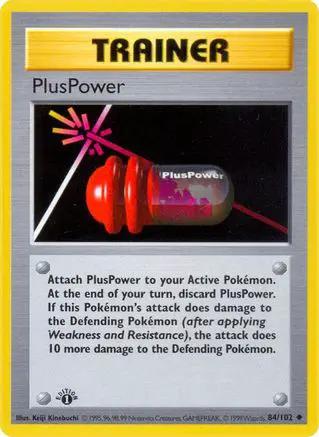 PlusPower 084/102 - Base Set Shadowless 1st Edition