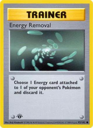 Energy Removal 092/102 - Base Set Shadowless 1st Edition
