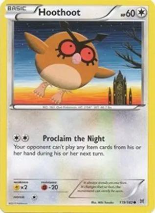 Hoothoot 119/162 - XY  BREAKthrough Reverse Holofoil