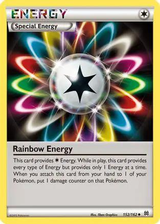 Rainbow Energy 152/162 - XY  BREAKthrough Reverse Holofoil