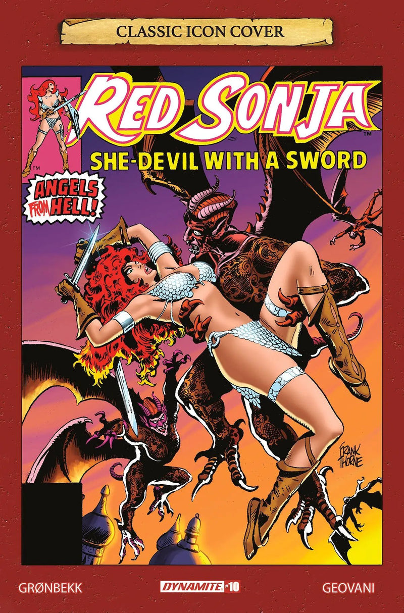 Red Sonja 2023 #10 G 1:10 Frank Throne Icon Variant (04/24/2024) Dynamite