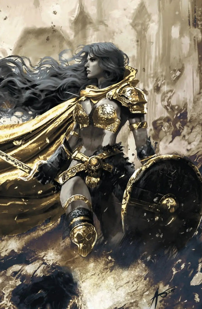 RED SONJA NOIR #1 - RUDY AO VIRGIN VARIANT WRAPAROUND COVER B HEROESCON KNIGHT OF COMICS EXCLUSIVE