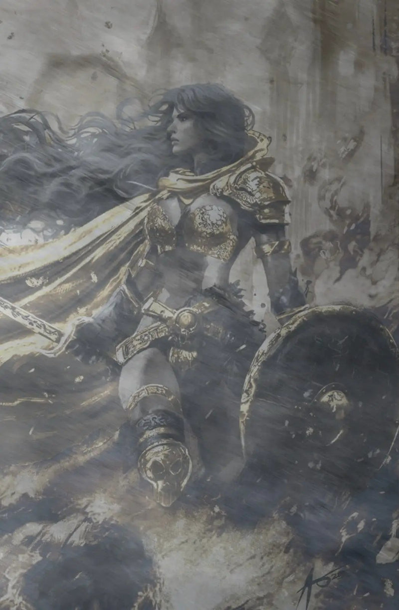 RED SONJA NOIR #1 - RUDY AO WRAPAROUND COVER B METAL HEROESCON 2025 KNIGHT OF COMICS EXCLUSIVE